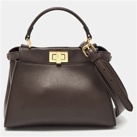 fendi peekaboo leather type|Fendi peekaboo mini bag.